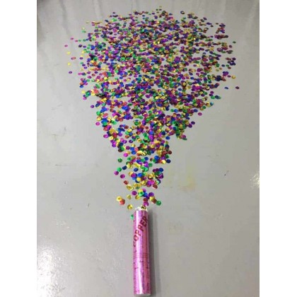 30cm Round Shaped Multicoloured Bits Confetti Popper