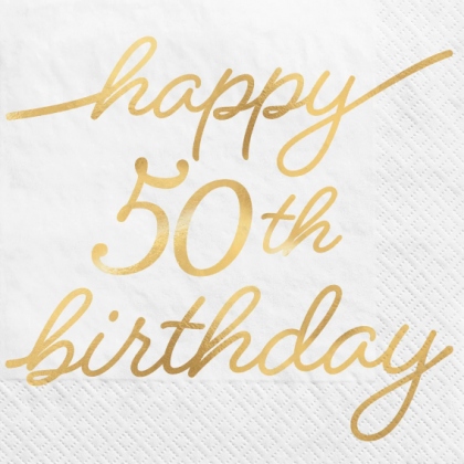 Golden Age Birthday 50th-Bev Napkin