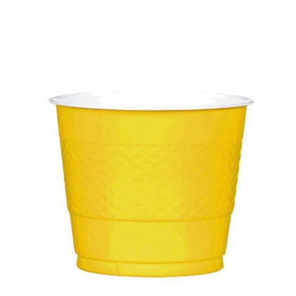 9Oz Plastic Cup - Yellow Sunshine