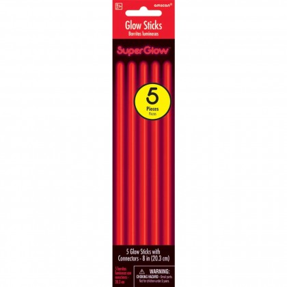 8" Glow Stick - Red