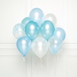 DIY Balloon Bouquet Blue 10 Balloons