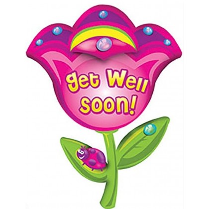 P35 32" Get Well Soon Flower Supershape