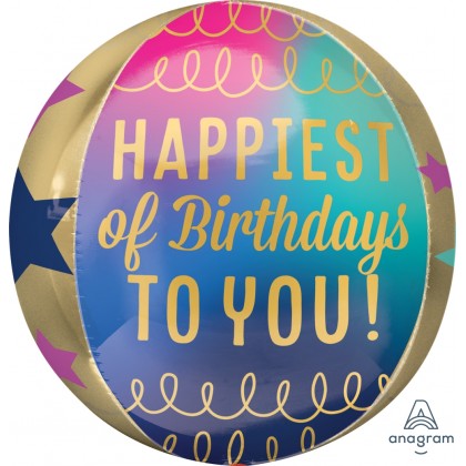 G20 16" Birthday Stars and Gold Orbz® XL