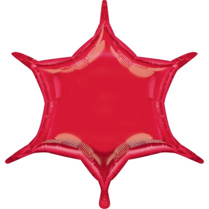 S55 22" Red 6-Point Star