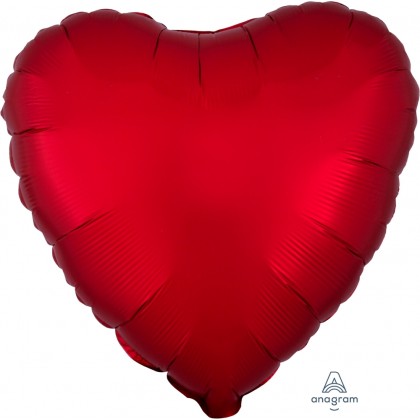 S15 17" Satin Luxe™ Sangria Standard Heart ®