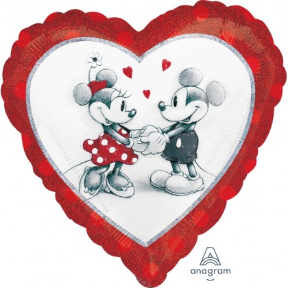 S60 17" Mickey & Minnie Love Standard Holographic