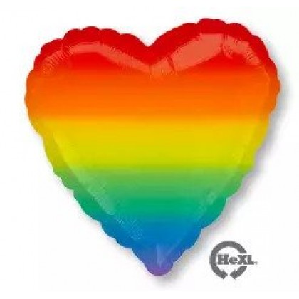 S30 17" Rainbow Love Heart Standard HX®