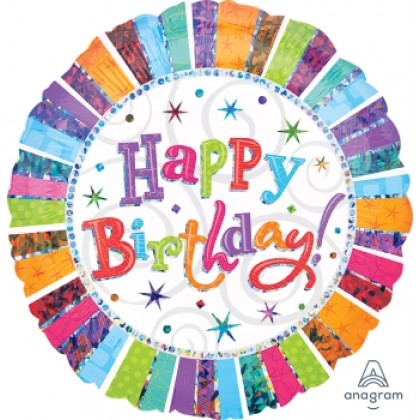 S55 17" Radiant Birthday Standard Holographic