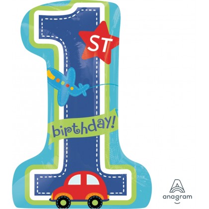 P30 28" 1st Birthday All Aboard SuperShape™ XL®