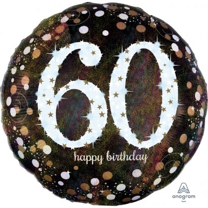 P40 28" Sparkling Birthday 60 Jumbo Holographic He
