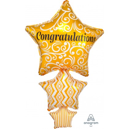 P35 25" Congratulations Stacked Star SuperShape™