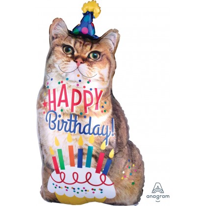 P30 34" Happy Birthday Cat SuperShape™ XL®