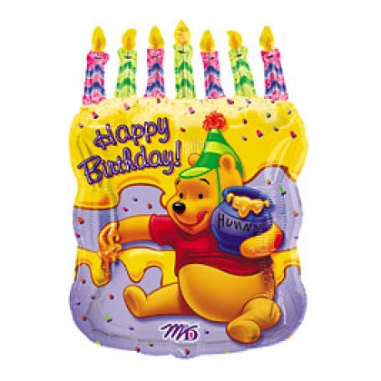 P38 23" Happy Birthday Pooh Cake SuperShape™ XL®