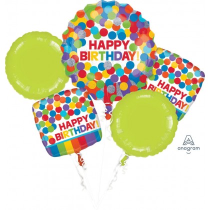 P75 Primary Rainbow Birthday Bouquet