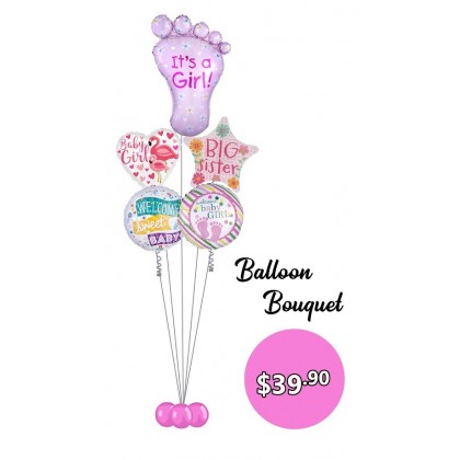 P75 It's A Girl Balloon Bouquet