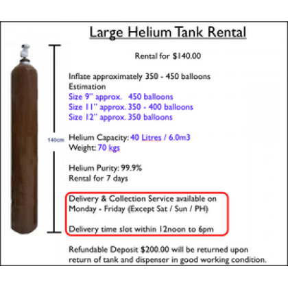 Helium Tanks Rental (47L)