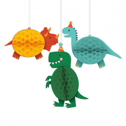Dinomite Party  Honeycomb Hanging Decorations