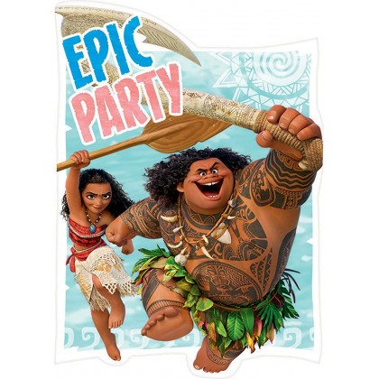 Disney Moana Postcard Invitations