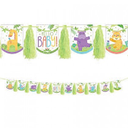 Fisher-Price Hello Baby 2-Sided Pennant Tassel Garland