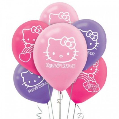 Hello Kitty® Rainbow Printed Latex Balloons Asst. Colors