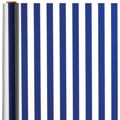 Stripe Bright Royal Blue Printed Jumbo Gift Wrap