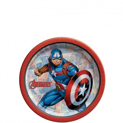 Marvel Avengers™  Powers Unite  Round Plates - Capt. America, 7 in