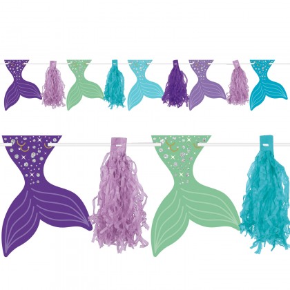 Mermaid Wishes Pennant Tassel Garland
