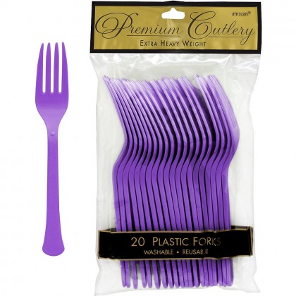 Plastic Fork New Purple