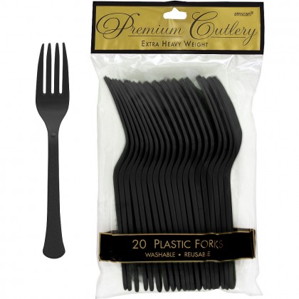 Plastic Fork Jet Black