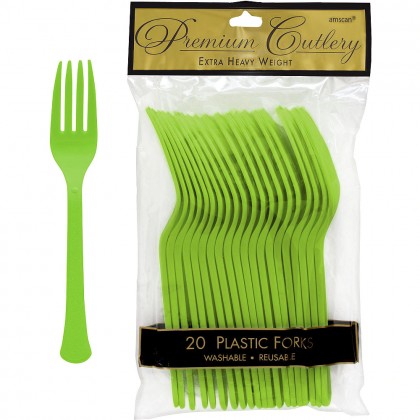 Plastic Fork Kiwi Green