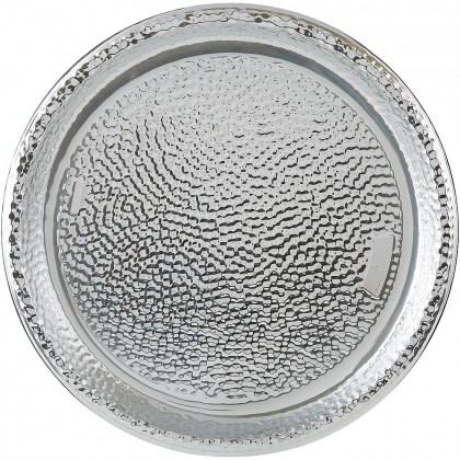 Hammered Tray Plastic Silver