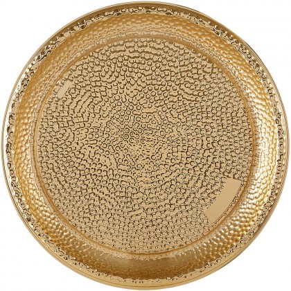 Hammered Tray Plastic Gold