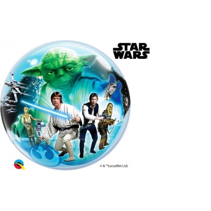 Q 22" Disney Star Wars Dark Vader & Storm Trooper Bubble Balloon