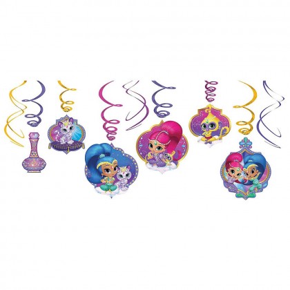 Shimmer and Shine™ Value Pack Foil Swirl Decorations