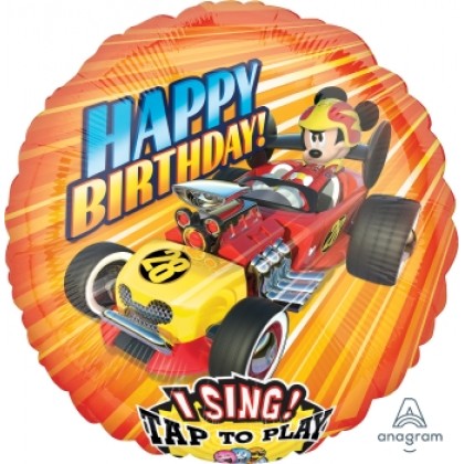 P75 28" Mickey Roadster Jumbo Sing-A-Tune® XL® Foil Balloon