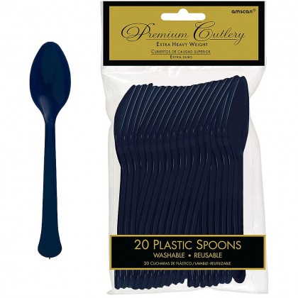 True Navy Premium Plastic Spoon