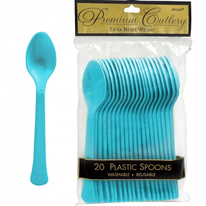 Caribbean Blue Premium Plastic Spoon