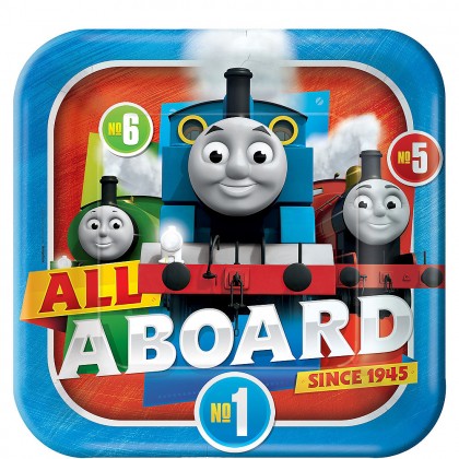 Thomas All Aboard Square Plates 9 in