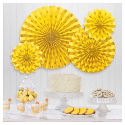 Glitter Fan - Yellow Sunshine