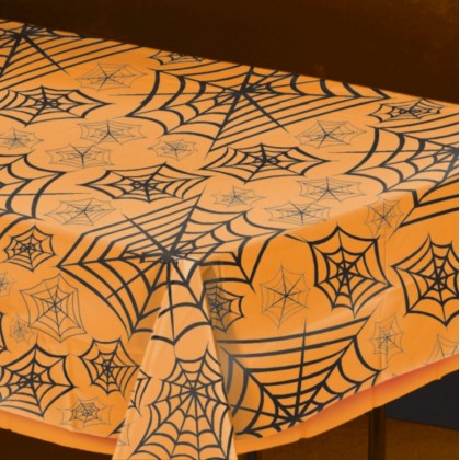 Tablecover Clear Spider Web Plastic 274 x 139 cm