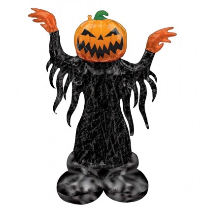 P71 AirLoonz Pumpkin Head Foil Balloon Packaged