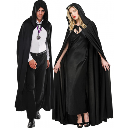 Hooded Black Cape