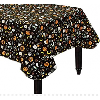 Hallo-ween Friends Flannel Backed Table Cover