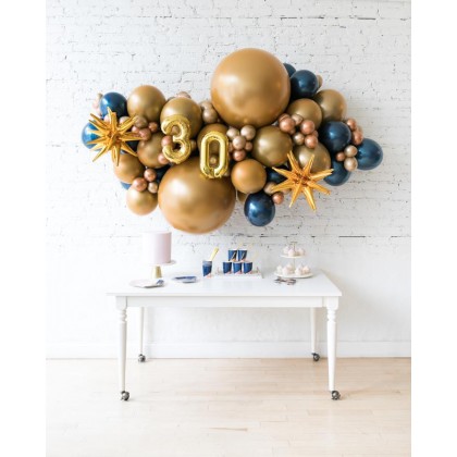 Blue Aurette - Number Backdrop Balloon Garland Install Piece - NA