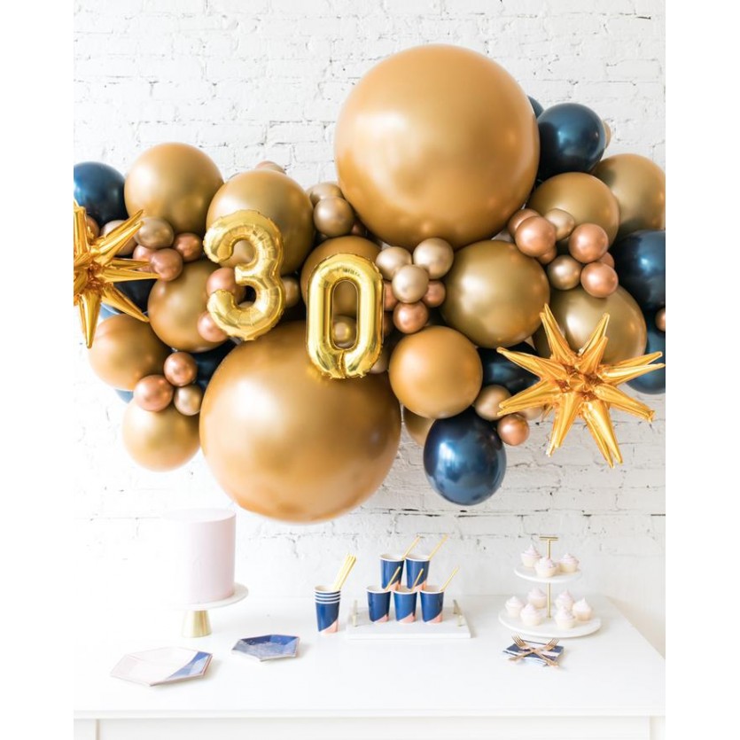 Blue Aurette - Number Backdrop Balloon Garland Install Piece - NA