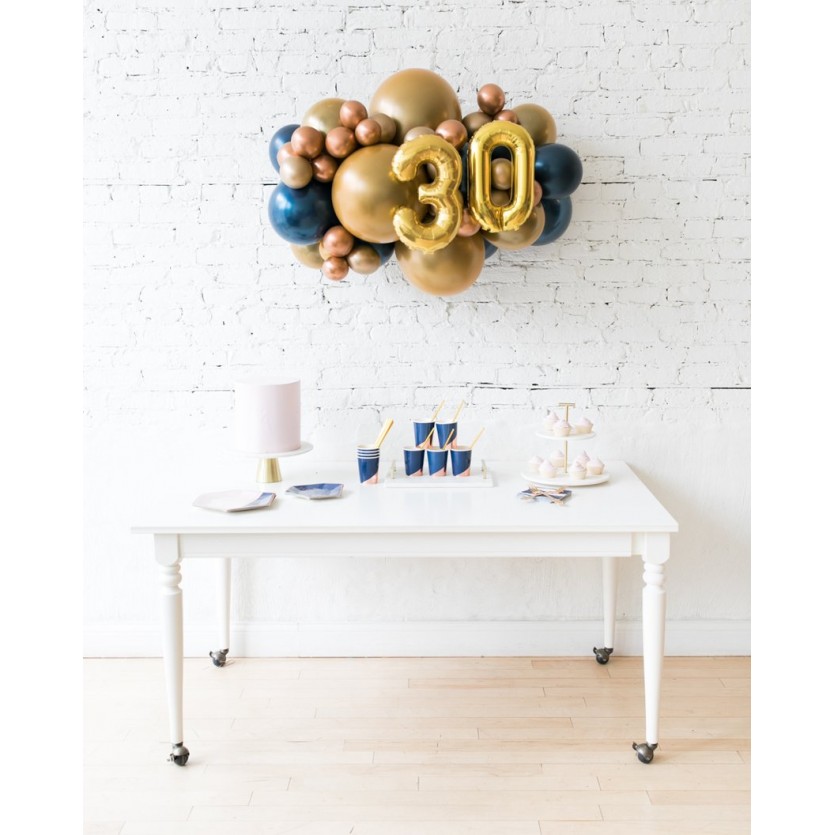 Blue Aurette - Number Backdrop Balloon Garland Install Piece - NA