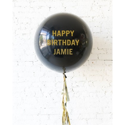 Royal - Personalized Happy Birthday Balloon with Tassel