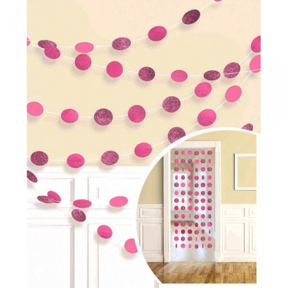 Round String Deco - Bright Pink