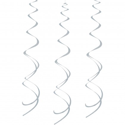 Swirl Decorations - Silver