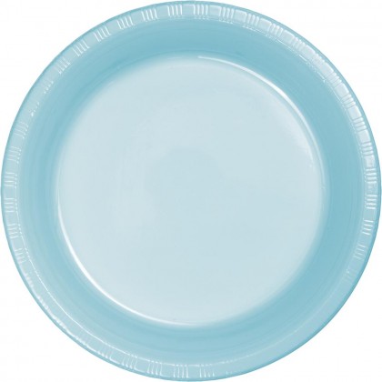7"  Plastic Plates - Pastel Blue